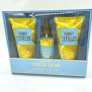 Sunny Citrus Squeeze the Day Gift Set Lotion Beauty New